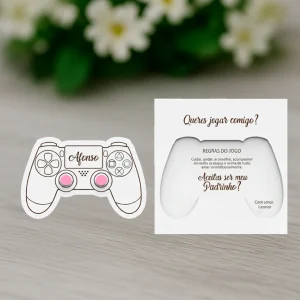 Convite Padrinhos Batismo PlayStation