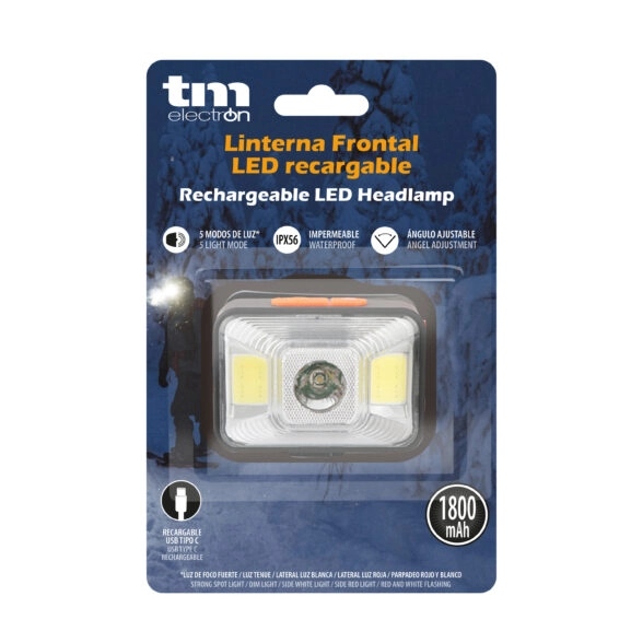 LANTERNA FRONTAL REC. XPE+2xCOB IPX56 TM ELECTRON - Image 3