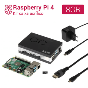 Raspberry Pi 4 8GB KIT caixa acrílico com ventoinhas (usado / recondicionado)